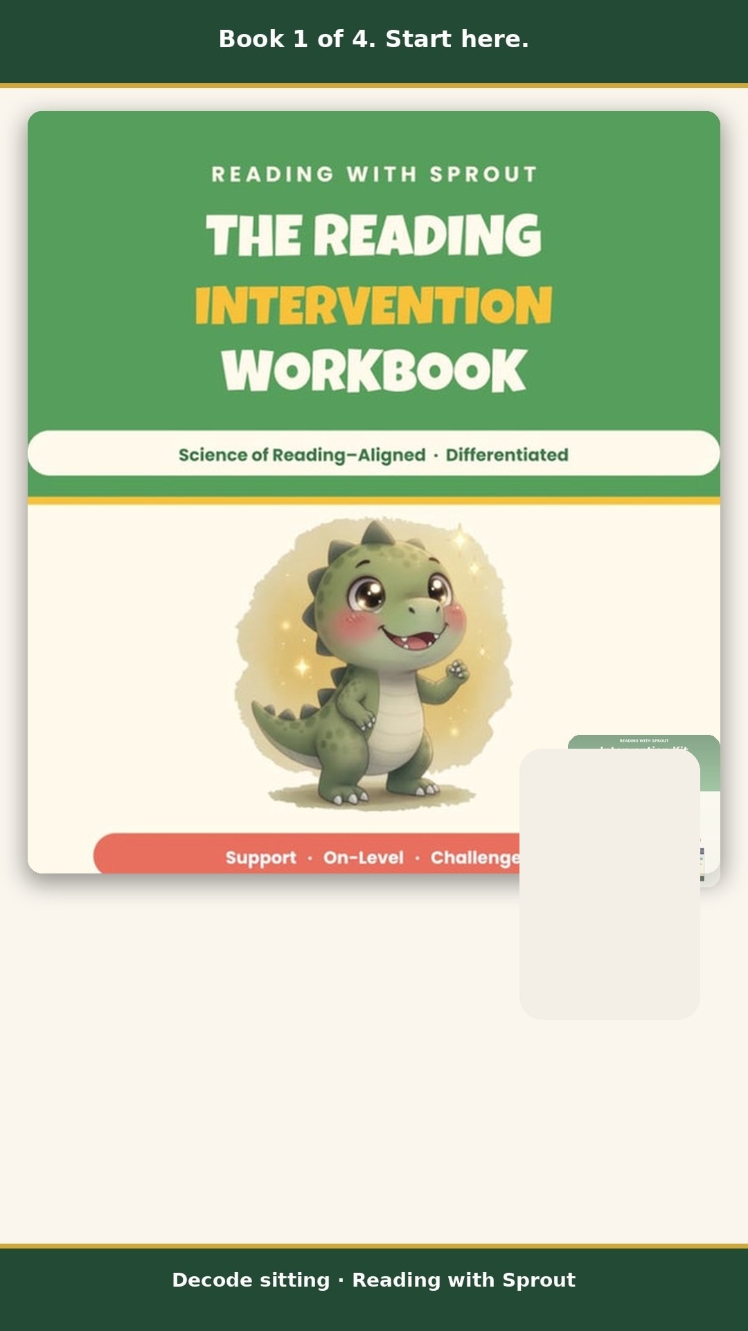Decode Reading Intervention Workbook